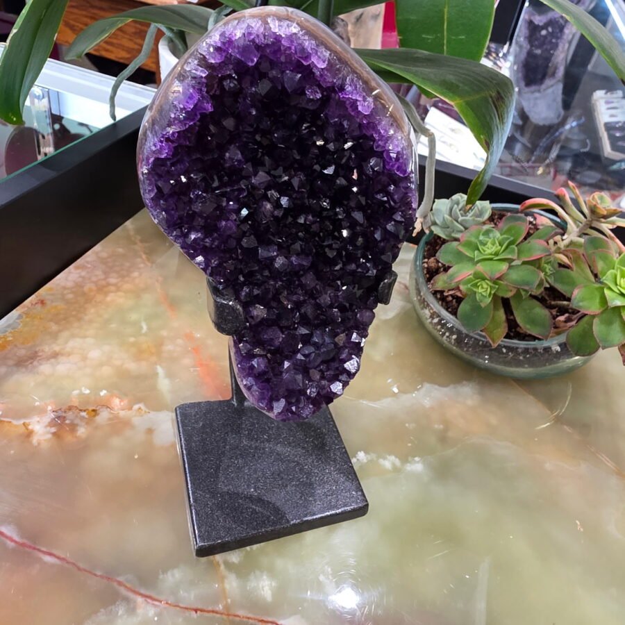 Uruguayan Amethyst Geode on Stand